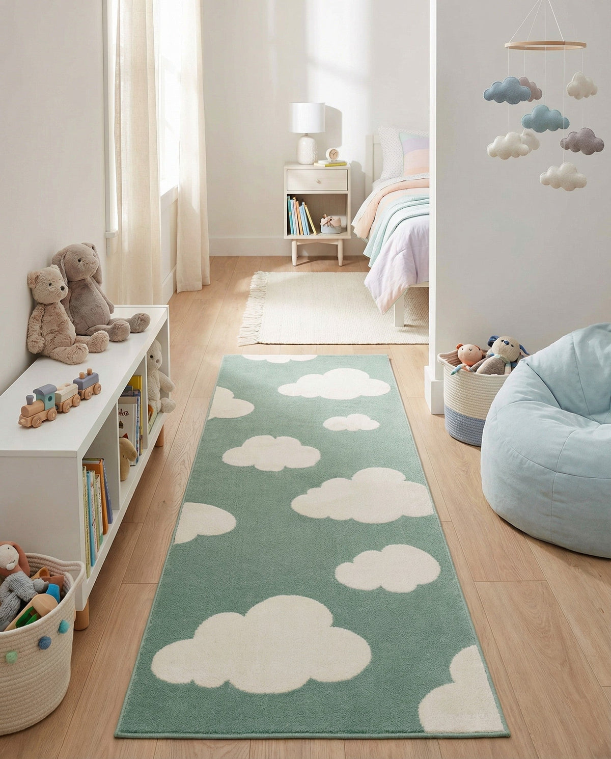 Wonder Tykes Collection Area Rug -  Dreamview Runner Soft Green  lifestyle 112