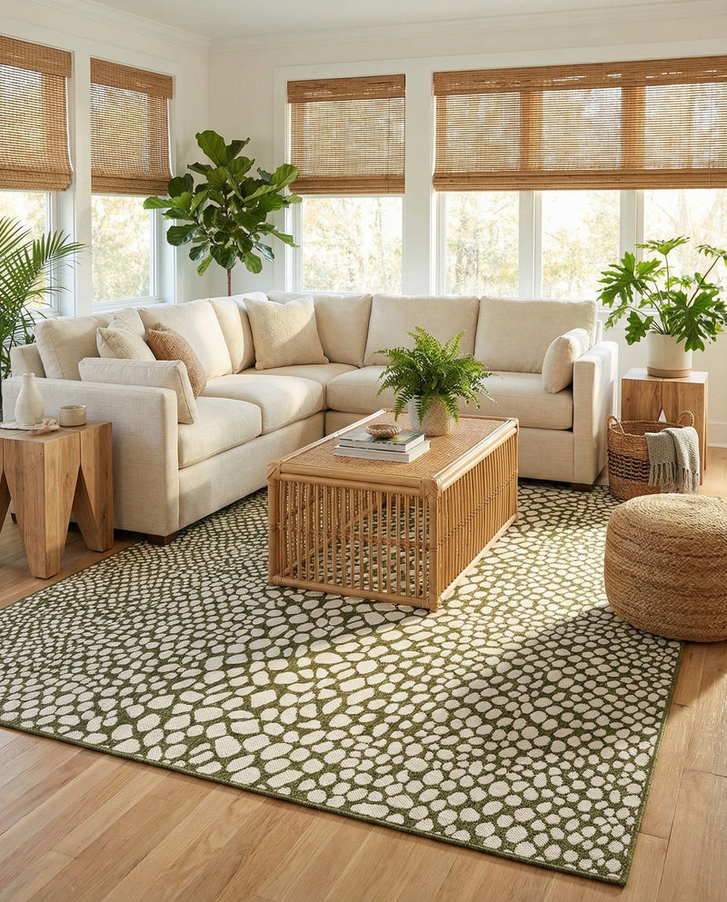 Urban Oasis Rugs Collection Area Rug -  Terrace (Green) Rectangle Green  lifestyle 8