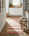 Tassel Trail Collection Area Rug - Pathway (Coral and Ivory) Runner Coral and Ivory  lifestyle 57