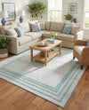Bahama Breeze Outdoor Collection Area Rug -  Abaco Rectangle Gray Teal  lifestyle 27