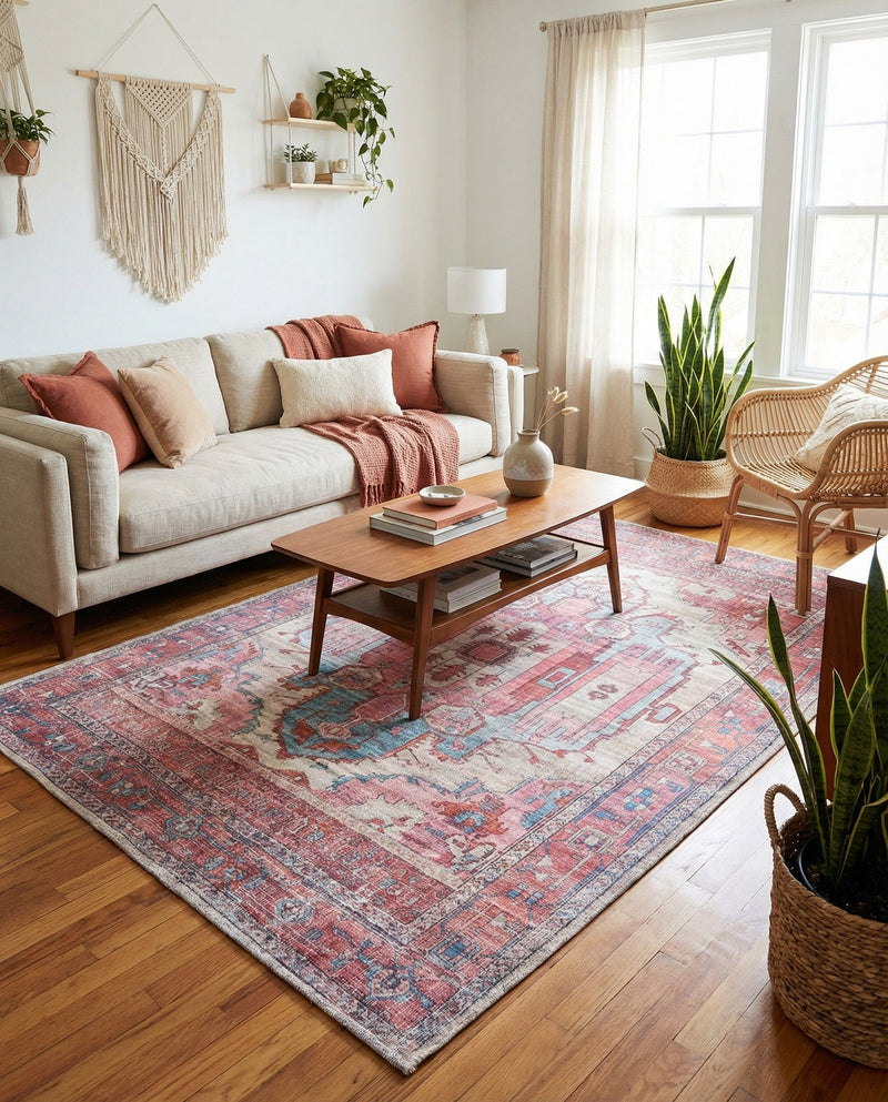 Zahara Oasis Collection Area Rug - Sahara Rectangle Beige  lifestyle 15
