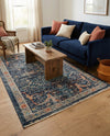 Seville Stripes Collection Area Rug -  Malaga (Navy Blue) Rectangle Navy Blue  lifestyle 25