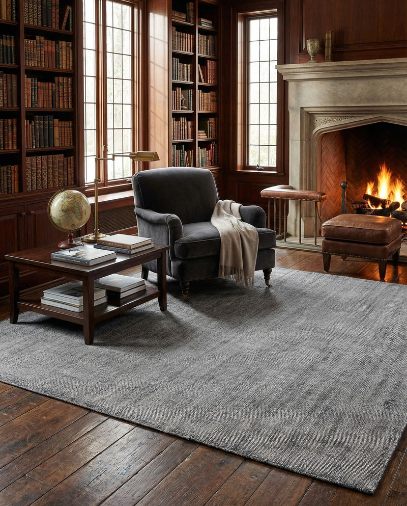 Berkshire Estate Collection Area Rug - Windsor (Earl Grey) Square Earl Grey  lifestyle 41