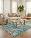 Urban Terrace Collection Area Rug -  Gazebo Rectangle Aqua Blue  lifestyle 21