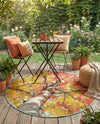 Seaside Blooms Collection Area Rug - Eden Round Multi  lifestyle 38