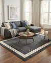 Studio Haven Collection Area Rug -  Alcove (Black) Rectangle Black  lifestyle 17