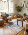 Bazaar Chic Collection Area Rug -  Rabat Square Navy Blue  lifestyle 50