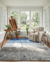 Zagros Shades Collection Area Rug -  Sisakht Rectangle Blue Gray  lifestyle 25