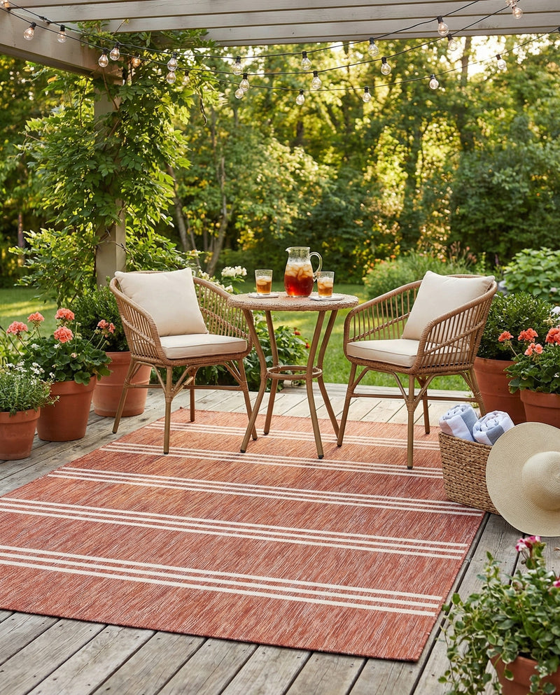 Urban Oasis Rugs Collection Area Rug -  District (Rust Red) Rectangle Rust Red  lifestyle 14