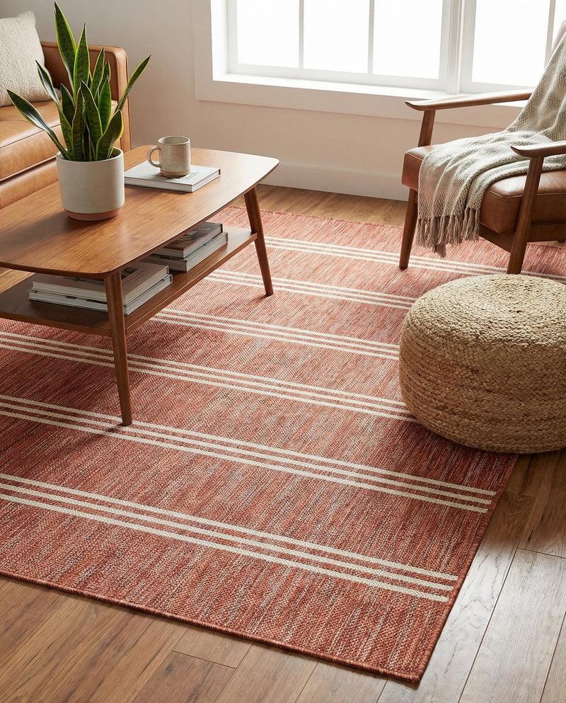 Urban Oasis Rugs Collection Area Rug -  District (Rust Red) Rectangle Rust Red  lifestyle 20