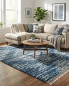 Tranquil Tides Shag Collection Area Rug -  Azure Rectangle Blue  lifestyle 30