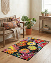 Venetian Elegance Collection Area Rug -  Accademia Rectangle Black  lifestyle 73