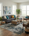 Trellis Mosaic Collection Area Rug - Arborville (Blue Multi) Rectangle Blue Multi  lifestyle 8