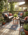Seaside Blooms Collection Area Rug -  Eden Rectangle Black  lifestyle 19