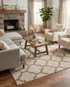 Lattice Gardens Collection Area Rug -  Bloomfield (Beige and Light Brown) Rectangle Beige and Light Brown  lifestyle 13
