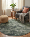 Sahara Essence Collection Area Rug - Oasis (Green) Round Green  lifestyle 77