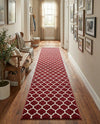 Lattice Gardens Collection Area Rug -  Bloomfield (Dark Terracotta) Runner Dark Terracotta  lifestyle 65