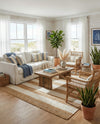 Martha's Vineyard Blueprints Collection Area Rug - Edgartown Rectangle Tan Sand  lifestyle 39