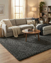 Plush Oasis Collection Area Rug - Serenity (Graphite Gray) Rectangle Graphite Gray  lifestyle 3