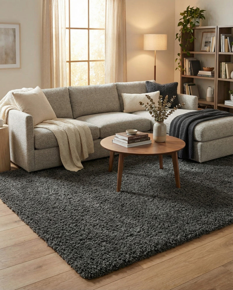 Plush Oasis Collection Area Rug - Serenity (Graphite Gray) Rectangle Graphite Gray  lifestyle 3