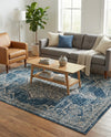 Mykonos Manor Collection Area Rug -  Tinos (Blue) Rectangle Blue  lifestyle 12