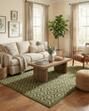 Garden Lattice Charm Collection Area Rug - Arbor (Green) Rectangle Green  lifestyle 5