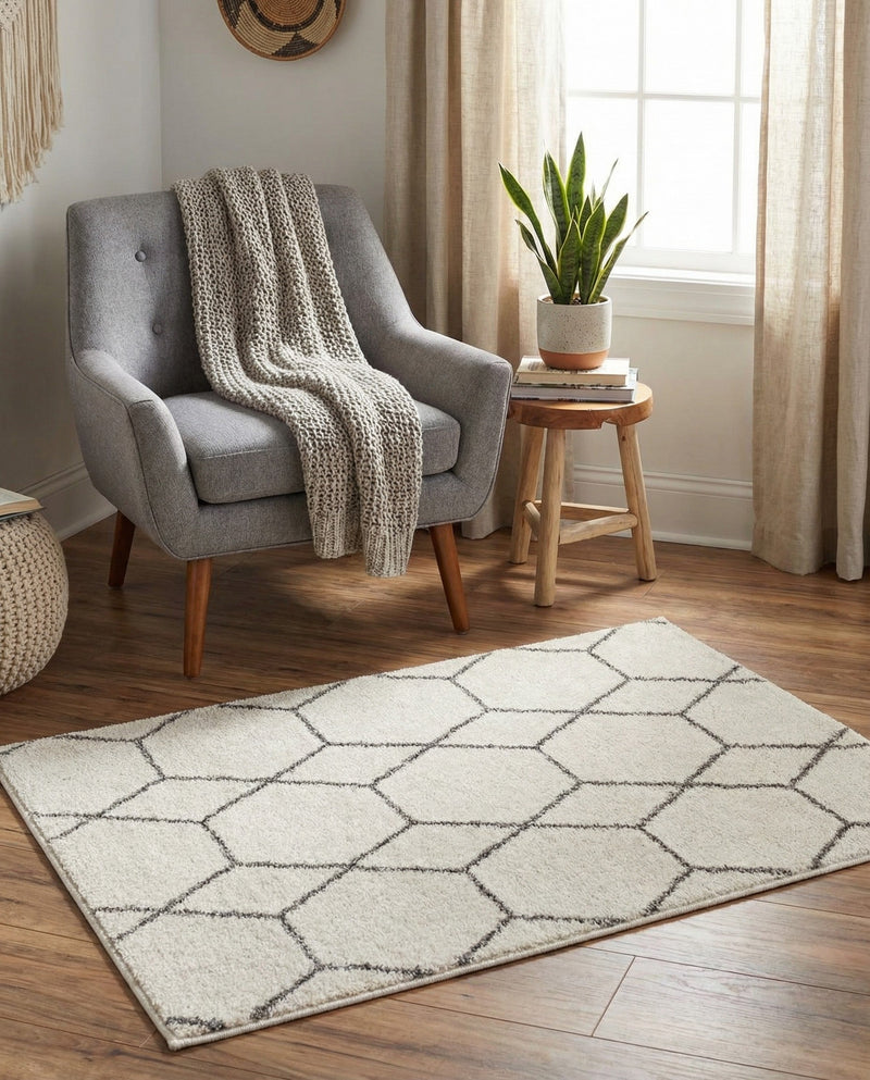 Trellis Mosaic Collection Area Rug - Arborville (Ivory) Rectangle Ivory  lifestyle 18