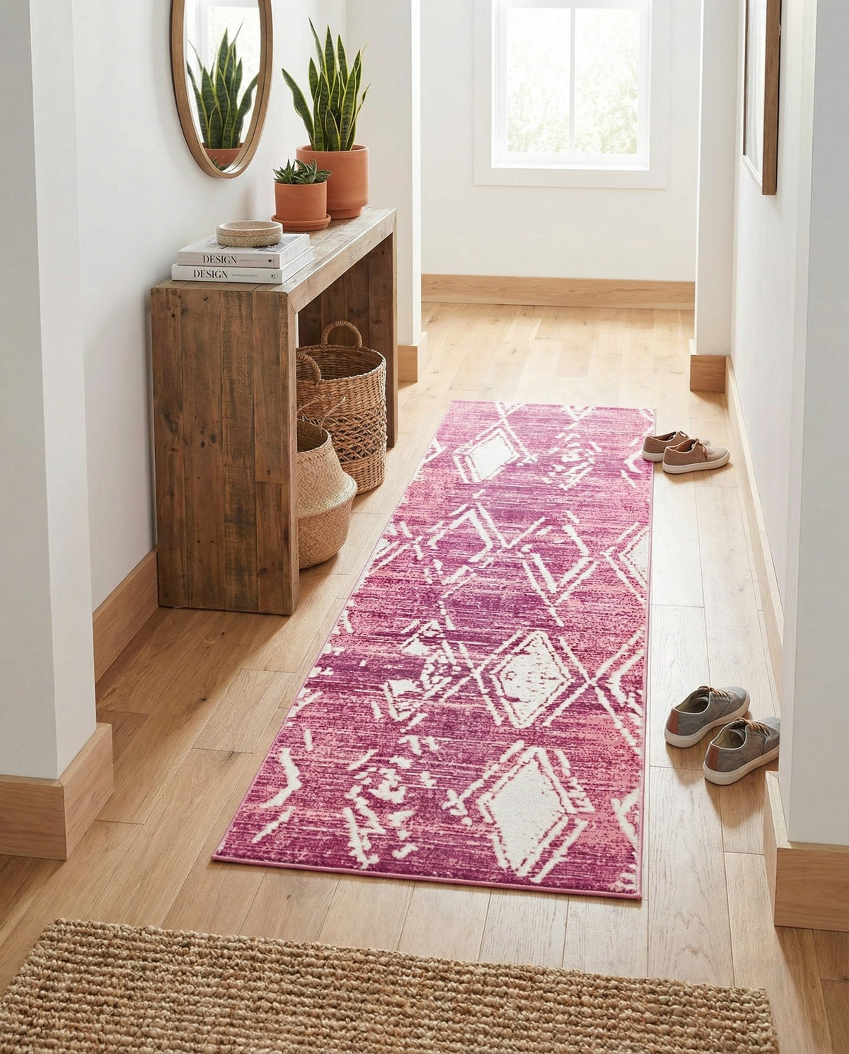 Metro Heights Collection Area Rug -  Madison Runner Pink  lifestyle 147