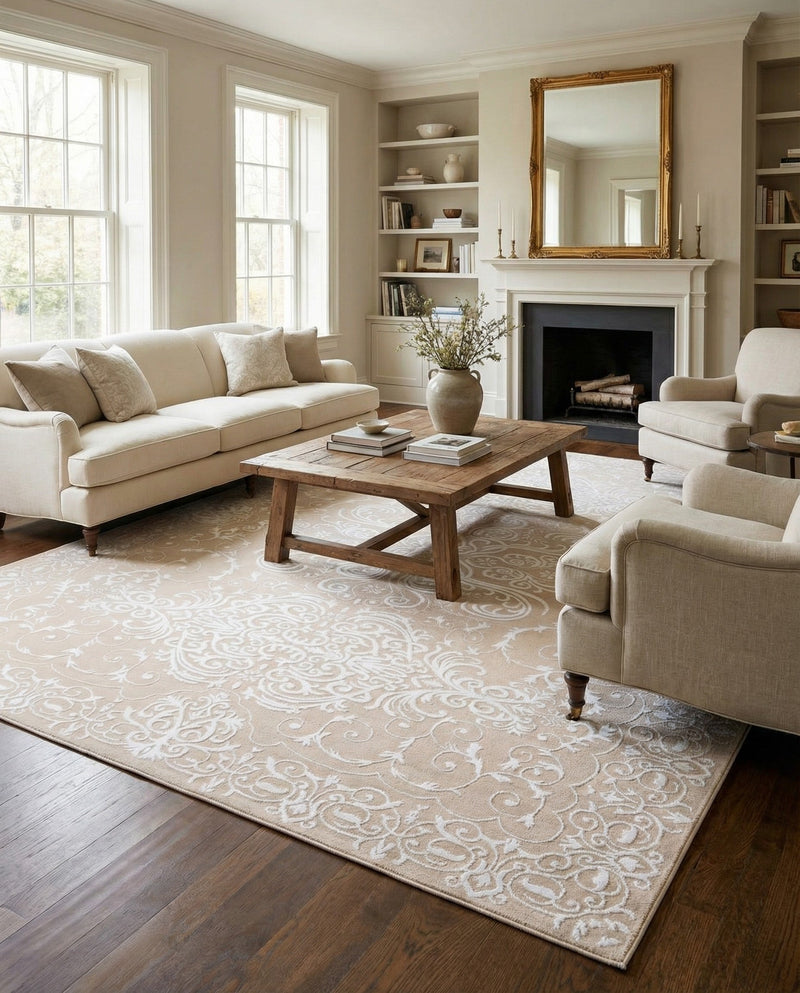 Andes Summit Collection Area Rug -  Lanín Rectangle Beige  lifestyle 20