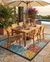 Caribbean Terrace Collection Area Rug -  Tortola Rectangle Multi  lifestyle 4
