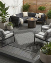 Urban Terrace Collection Area Rug -  Chelsea (Charcoal Gray) Square Charcoal Gray  lifestyle 69