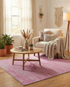 Sahara Essence Collection Area Rug - Oasis (Pink) Square Pink  lifestyle 39