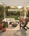 Urban Terrace Collection Area Rug -  Astoria (Taupe) Square Taupe  lifestyle 62