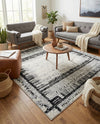 Marrakech Mosaic Collection Area Rug -  Sahara Square Black and White  lifestyle 74