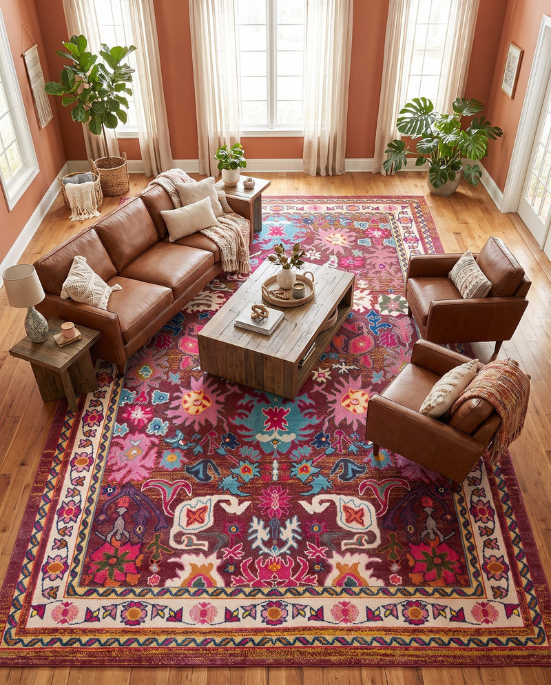 Chateau Elegance Collection Area Rug - Versailles Rectangle Multi  lifestyle 21
