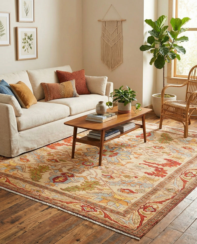 Bazaar Chic Collection Area Rug -  Tetouan Square Beige  lifestyle 57
