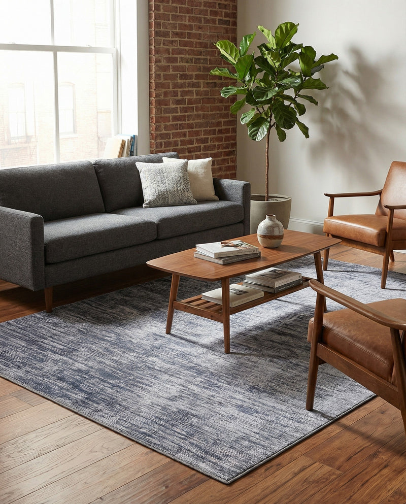 Sahara Essence Collection Area Rug - Oasis (Gray) Rectangle Gray  lifestyle 19
