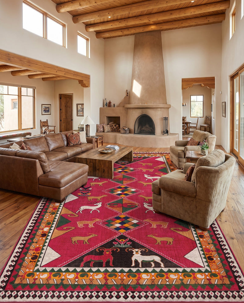 Sedona Vista Collection Area Rug -  Nolina Rectangle Pink  lifestyle 54