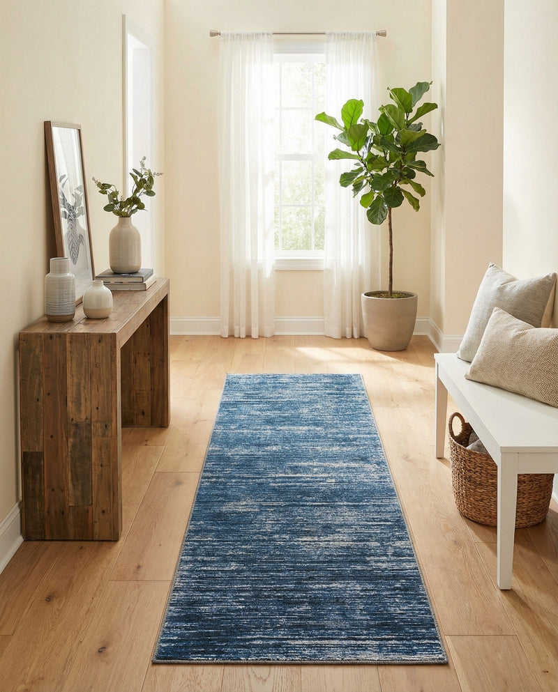 Sahara Essence Collection Area Rug - Oasis (Blue) Runner Blue  lifestyle 34