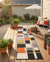 Outdoor Marrakesh Collection Area Rug -  Tangier Runner Multi  lifestyle 56