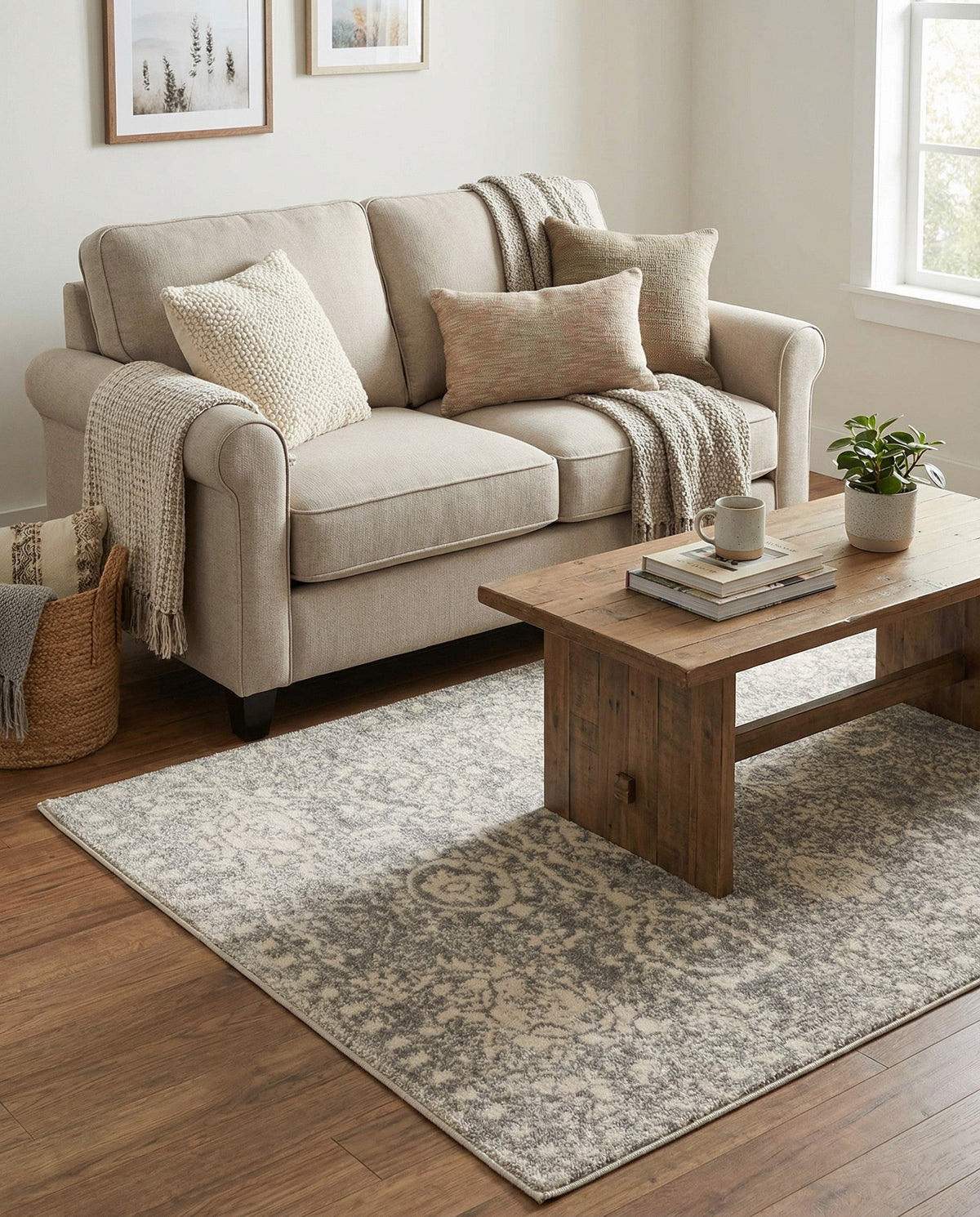 Seville Stripes Collection Area Rug -  Cordoba (Gray) Rectangle Gray  lifestyle 29