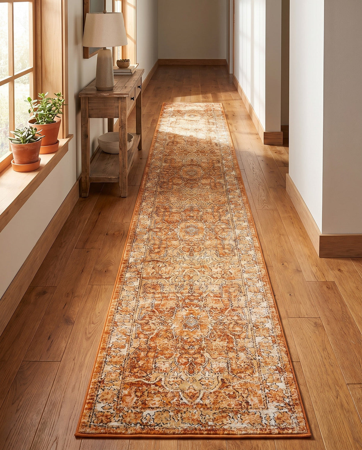 Savannah Soiree Collection Area Rug -  Everglade (Rust Red) Runner Rust Red  lifestyle 84