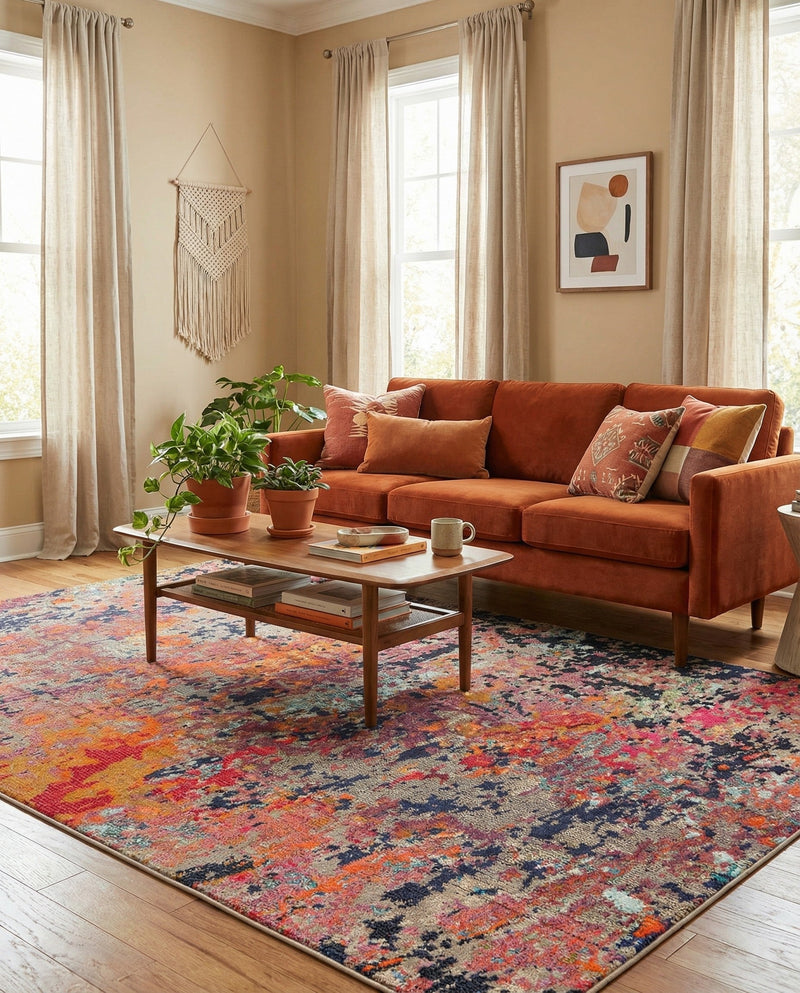 Colorburst Oasis Collection Area Rug -  Prism Rectangle Multi  lifestyle 21