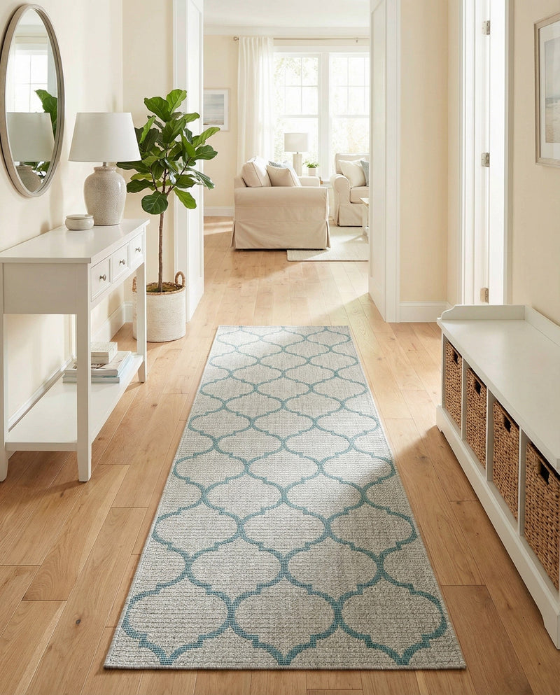 Savannah Pergola Collection Area Rug - Arbor (Gray) Runner Gray  lifestyle 57