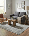 Brighton Stripes Collection Area Rug - Sussex (Gray and Ivory) Rectangle Gray and Ivory  lifestyle 24