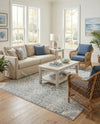 Coastal Haven Collection Area Rug -  Shoreline Rectangle Gray  lifestyle 12