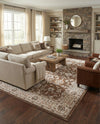 Savannah Elegance Collection Area Rug - Augusta (Brown) Rectangle Brown  lifestyle 26