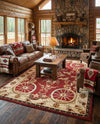 Frontier Trails Collection Area Rug -  Onyx Rectangle Red  lifestyle 12