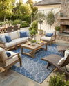 Savannah Pergola Collection Area Rug -  Pavilion (Blue) Rectangle Blue  lifestyle 3