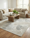 Seaside Blooms Collection Area Rug -  Tranquil Rectangle Gray  lifestyle 20